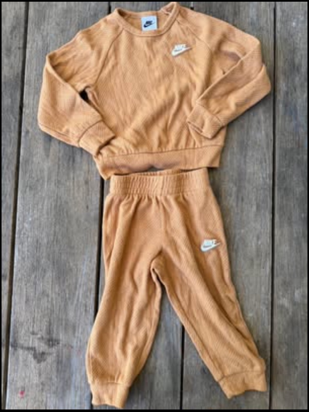 Nike Kids Tan Crewneck & Joggers Set